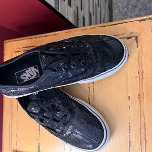 VANS Black Sequin Women’s Size 7.5
